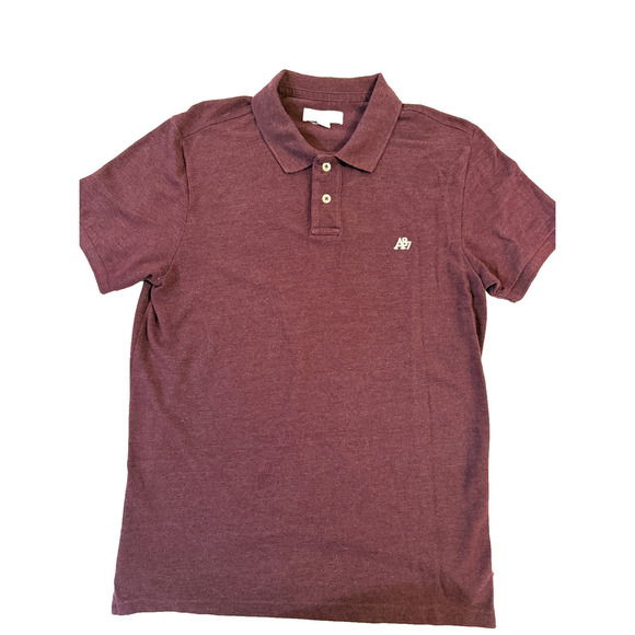 Aeropostale Polo Shirt Mens Large Purple Short Sleeve Casual Cotton Embroidered - Picture 1 of 3